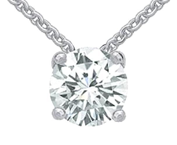 Harry Chad Enterprises 13306 2 CT G-SI1 Diamond Pendant Necklace with Chain