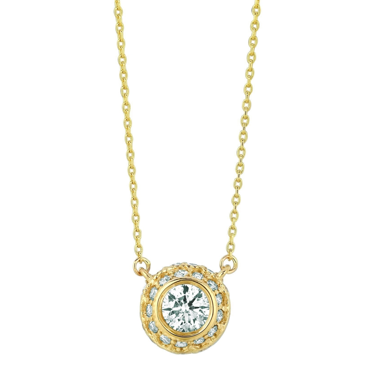 Harry Chad Enterprises 16322 1 CT Diamond Pendant Necklace - 14K Yellow