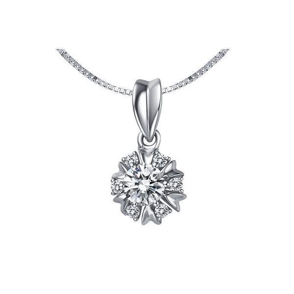 Harry Chad Enterprises 33440 2.10 CT Round Cut Diamonds Circle Shape Women Pendant Necklace