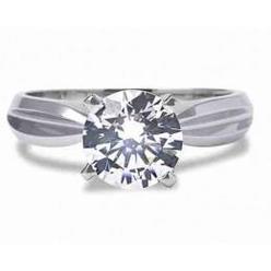 Harry Chad Enterprises 24628 2.00 CT 14K Gold Solitaire Prong Set CVD Diamond Wedding Ring