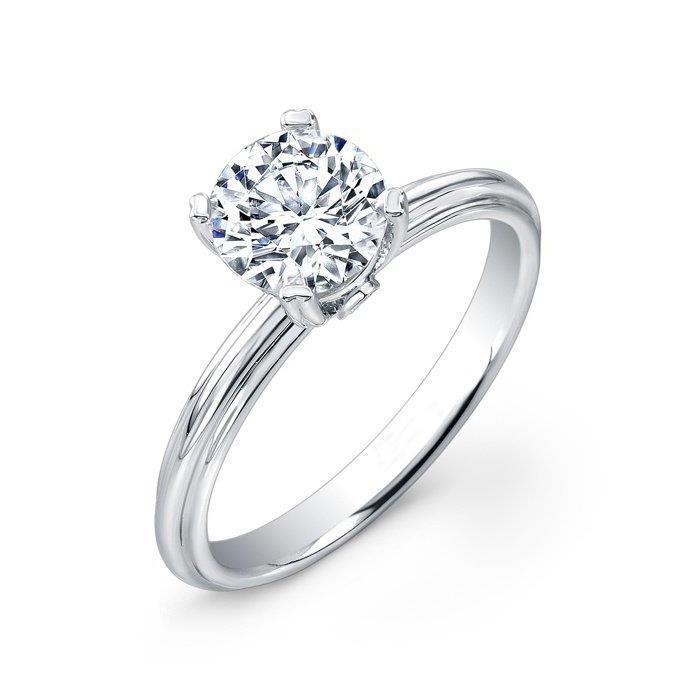 Harry Chad Enterprises 64768 Round Cut 3.20 CT Diamond Womens Anniversary Ring&#44; 14K White Gold - Size 6.5