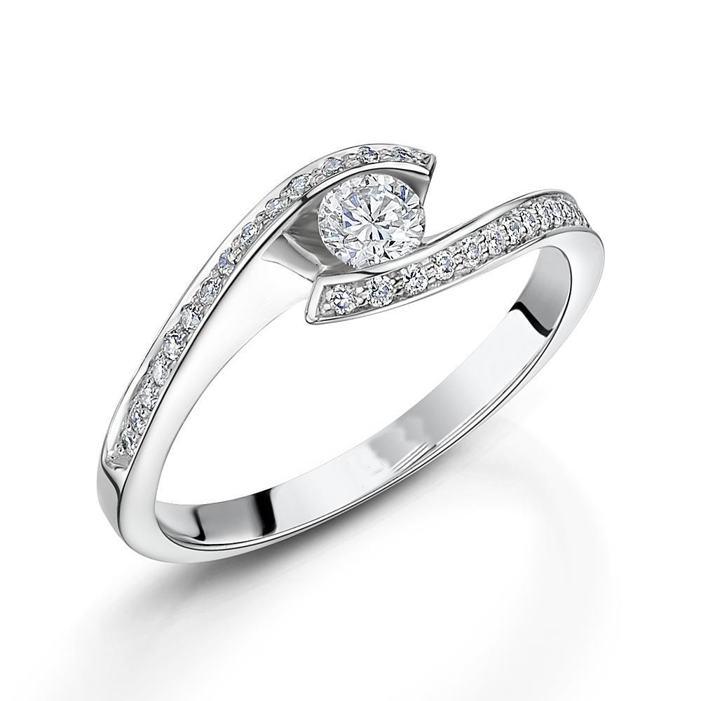 Harry Chad Enterprises 59001 Round Cut Split Shank 2.20 CT Diamond Engagement Ring&#44; White Gold - Size 6.5