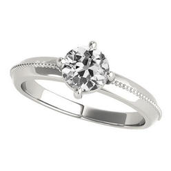 Harry Chad Enterprises 70339 1.50 CT Solitaire Old Mine Cut Diamond 4 Prong Set Engagement Ring&#44; Size 6.5