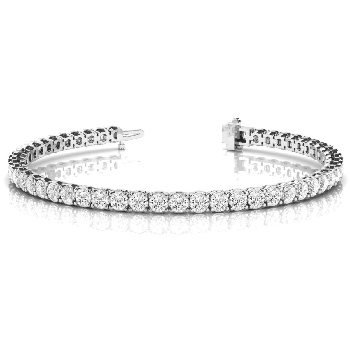 Harry Chad Enterprises 60375 7.50 CT Round Cut Sparkling Diamonds Tennis Bracelet