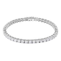 Harry Chad Enterprises 57463 5.40 CT Brilliant Cut Diamonds Tennis Bracelet&#44; 14K White Gold