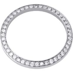 Harry Chad Enterprises 57172 White Gold Round Custom Diamond Bezel for Rolex Date All Watch Models