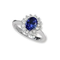 Harry Chad Enterprises 62513 5.60 CT Natural Tanzanite & Diamonds Wedding Ring&#44; 14K White Gold - Size 6.5