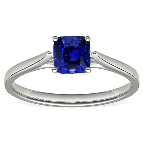 Harry Chad Enterprises 68177 Solitaire Natural Blue 1.50 CT Ladies Sapphire Ring, Gold - Size 6.5