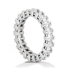 Harry Chad Enterprises 50500 4.40 CT Sparkling Diamonds Wedding Band&#44; 14K White Gold - Size 6.5