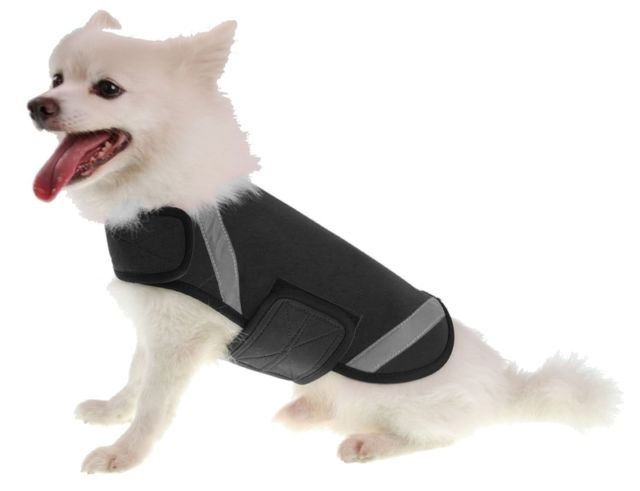 PetPurifiers Extreme Neoprene Multi-Purpose Protective Shell Dog Coat, Black - Large