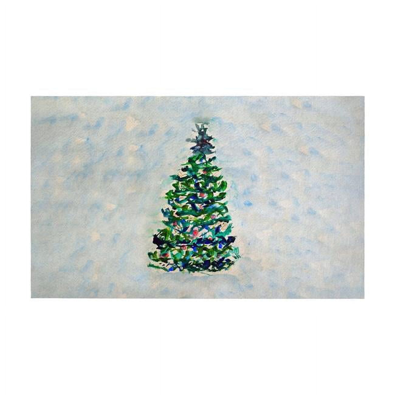 Betsy Drake DM1374G 30 x 50 in. Blue Lights Christmas Tree Door Mat