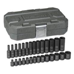KD Tools KDT84901 .25in. Drive 6 Point Metric Standard and Deep Impact Socket Set Metric - 28 Pieces