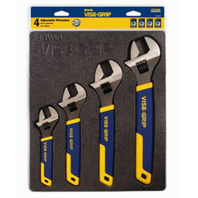 Irwin Vise-Grip 2078706 Adjustable Wrench Tray Set- 4 Pc