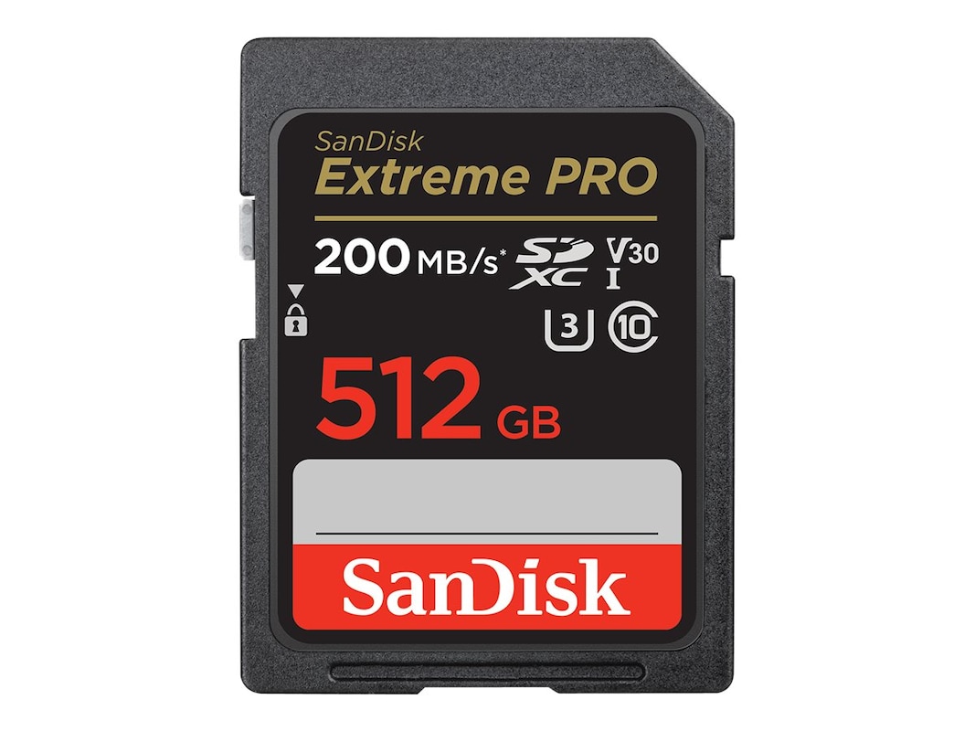 WDT - Retail Flash USB SDSDXXD-512G-ANCIN 512GB Extreme PRO UHS-I SDXC Class 10 Memory Card&#44; Black&#44; Gray & Red