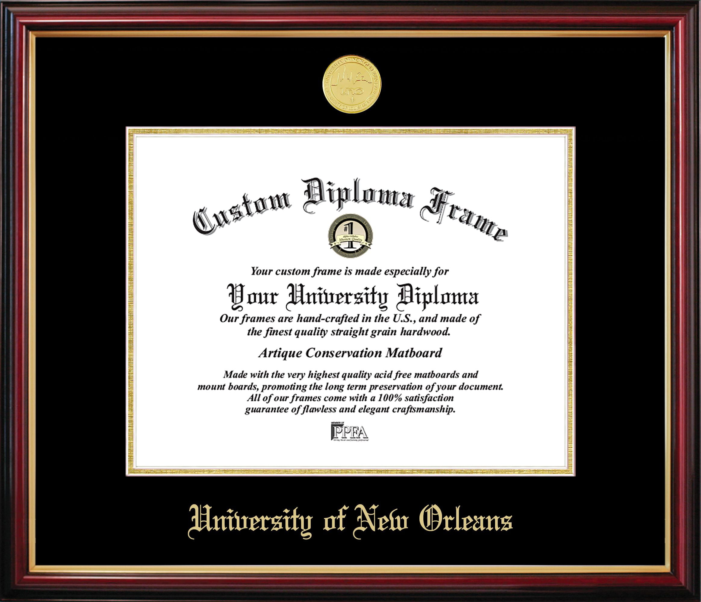 Campus Images LA994PMGED-1185 Unviersityof New Orleans Petite Diploma Frame