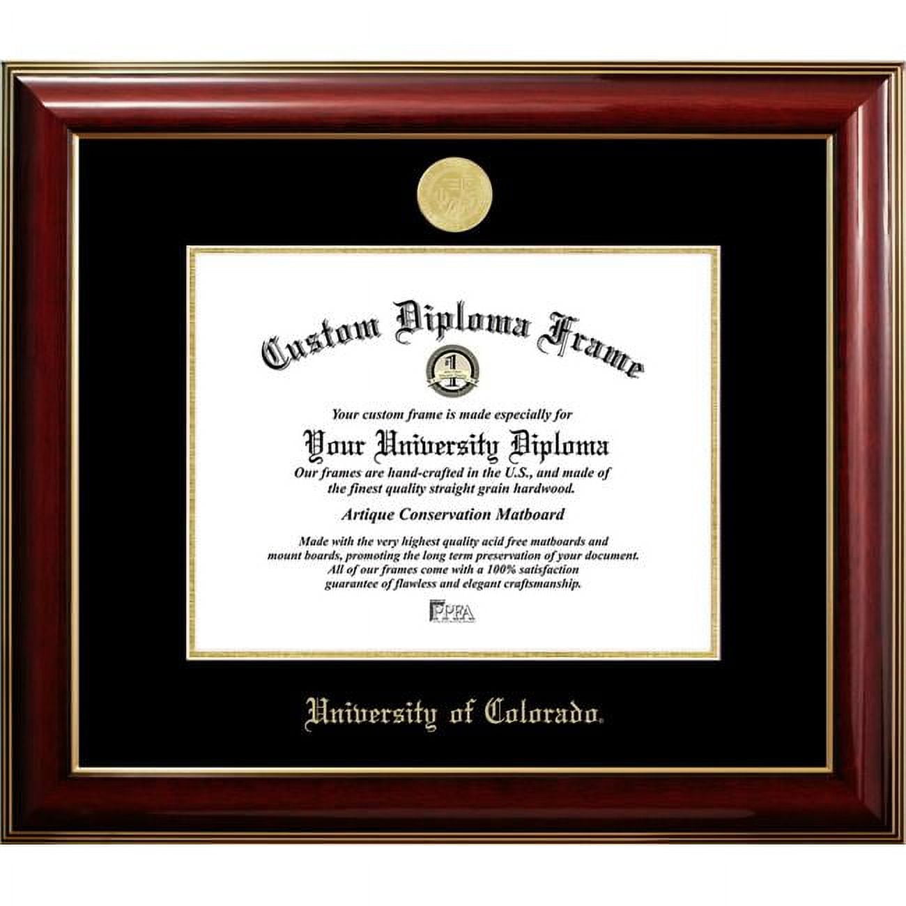 Campus Images CO995CMGTGED-1185 11 x 8.5 in. University of Colorado Diploma Frame&#44; Classic Mahogany