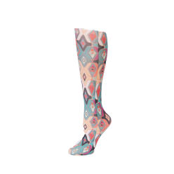 Celeste Stein Celeste-Stein-CH187-2084 15 in. Kids Knee Sock with Abstract Argyle Pattern&#44; Multi Color