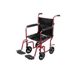Drive Medical Design & Manufacturing Drive Medical Drive-Medical-RTLFW19RW-RD Flyweight Wheelchair with Removable Wheels - Red