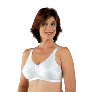 FashionFirst 772E Post Mastectomy Fashion Bra, White - Size 42A
