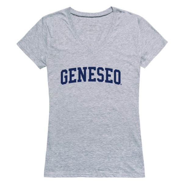 W Republic 501-520-HGY-02 NCAA State University of New York at Geneseo Knights Game Day Women T-Shirt&#44; Heather Grey - Medium