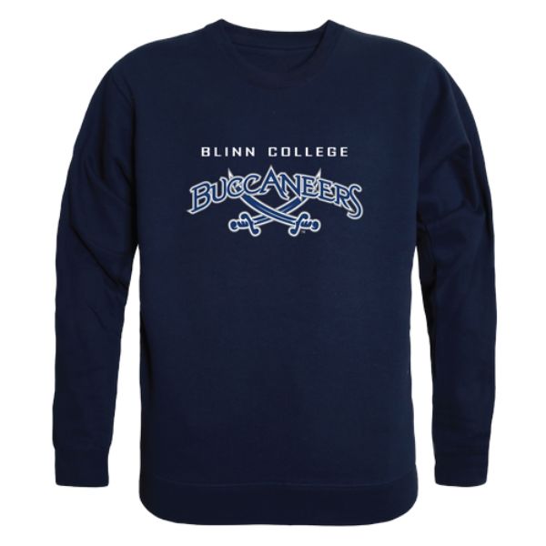 W Republic 508-501-NVY-01 NCAA Blinn Buccaneers College Crewneck Sweater&#44; Navy - Small