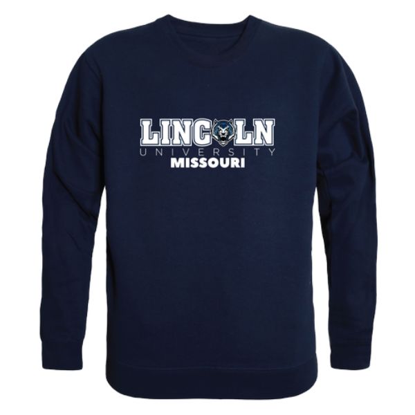 W Republic 508-720-NVY-02 NCAA Lincoln University Blue Tigers College Crewneck Sweater&#44; Navy - Medium