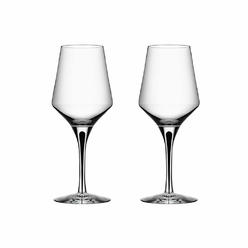 Orrefors 6410002 Metropol Wine Glass&#44; White - Set of 2
