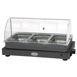 Broil King BroilKing NBS-3RT-HD Professional Triple Buffet Server with Charcoal Base & Rolltop Lid