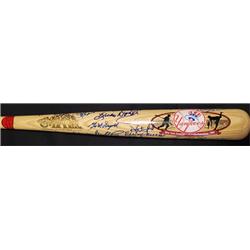 Autograph Warehouse 726141 New York Yankees Autographed by 31 Players Nettles Hunter Larsen Gossage Guidry Winfield Whitey Ford Plus Baseball Bat