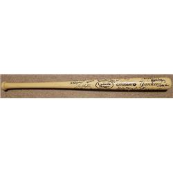 Autograph Warehouse 726140 New York Yankees Citibank Autographed by 37 Players Nettles Hunter Larsen Gossage Dent Plus Baseball Bat