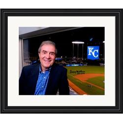 Autograph Warehouse 713892 8 x 10 in. Denny Matthews Autographed Kansas City Royals Broadcaster No.SC2 Matted & Framed HOF 2007 Photo