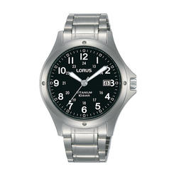 Lorus RG879C 37 mm Men Titanium Watch&#44; Black