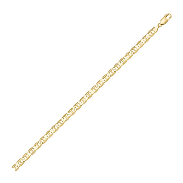 Cheri Jadore BN312-18KY-7 7 in. 18K Gold Flat Anchor Bracelet, Gold - 3.1 g