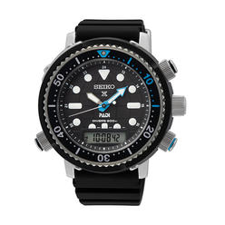 Seiko SNJ035 46.90 mm Prospex Padi Solar Diver Watch&#44; Black