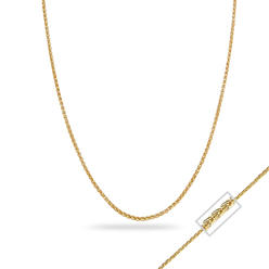 Cheri Jadore CN135-14Y-18 18 in. 14K Yellow Gold Round Wheat Chain Necklace - 3.15 g