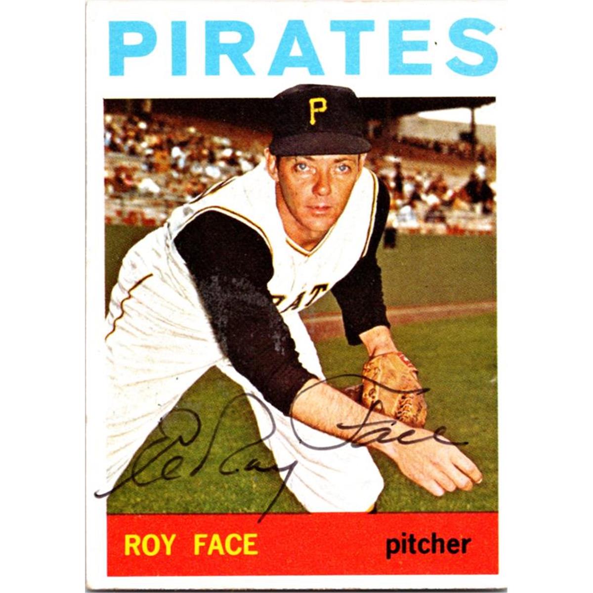 Autograph Warehouse 725452 Elroy Face Autographed Pittsburgh Pirates 1964 Topps No.539 Baseball Card