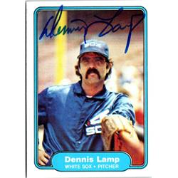 Autograph Warehouse 703036 Dennis Lamp Signed Chicago White Sox&#44; JZ 1982 Fleer No.349 Baseball Card