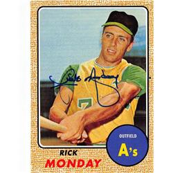 Autograph Warehouse 665114 Rick Monday Autographed Oakland Athletics 2005 Topps Rookie Cup No.17 1968 Style Baseball Card