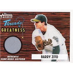 Barry Zito Men's Oakland Athletics Home Jersey - White Authentic