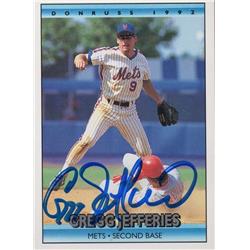 Autograph Warehouse 725008 Gregg Jefferies Autographed New York Mets 1992 Donruss No.372 Baseball Card