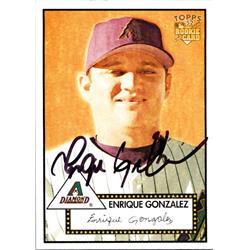 Autograph Warehouse 689024 Enrique Gonzalez Autographed Arizona Diamondbacks&#44; JZ 2006 Topps 52 Rookie No.2 Baseball Card