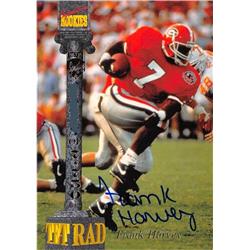 Autograph Warehouse 677314 Frank Harvey Autographed Georgia Bulldogs 1994 Signature Rookies No.IX Football Card