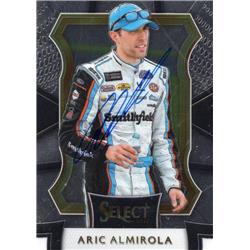 Autograph Warehouse 724301 Aric Almirola Autographed NASCAR Driver&#44; Auto Racing & SC 2017 Panini Select No.35 Trading Card