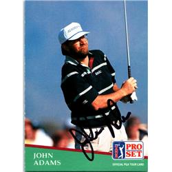 Autograph Warehouse 689514 John Adams Autographed PGA Tour&#44; Arizona State & SC 1991 Pro Set No.187 Golf Card