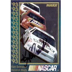 Autograph Warehouse 689207 Ken Schrader Autographed Auto Racing&#44; NASCAR 1993 Maxx No.32 Trading Card