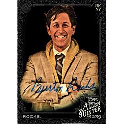 Autograph Warehouse 665393 Burton Rocks Autographed Sports Attorney & Agent 2019 Topps Allen & Ginter Black No.179 Trading Card