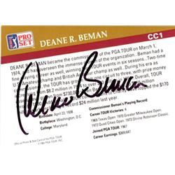 Autograph Warehouse 689471 Deane Beman Autographed PGA Commissioner&#44; SC 1991 Pro Set No.CC1 Signed on Back Golf Card