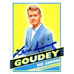 Autograph Warehouse 664603 Ken Jennings Autographed Legendary Jeopardy Champion 2020 Upper Deck Goodwin Champions Goudey No.G19 Trading Card