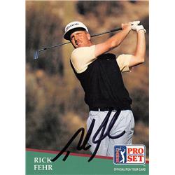 Autograph Warehouse 584194 Rick Fehr Autographed Golf&#44; PGA Tour - BYU Cougars & SC 1991 Pro Set No.33 Trading Card