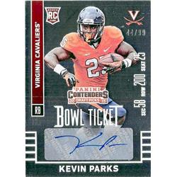 Autograph Warehouse 700957 Kevin Parks Autographed Virginia Cavaliers 2015 Panini Contenders Rookie Foil No.209 Football Card